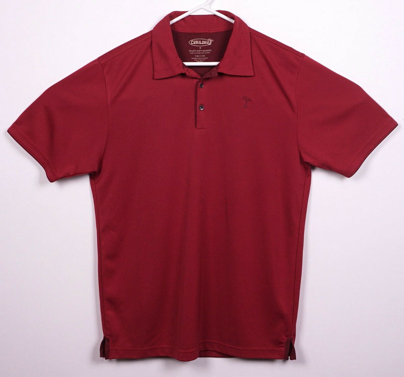 Cariloha Men's Medium Crazy Soft Bamboo Red Polyester Wicking Polo Shirt