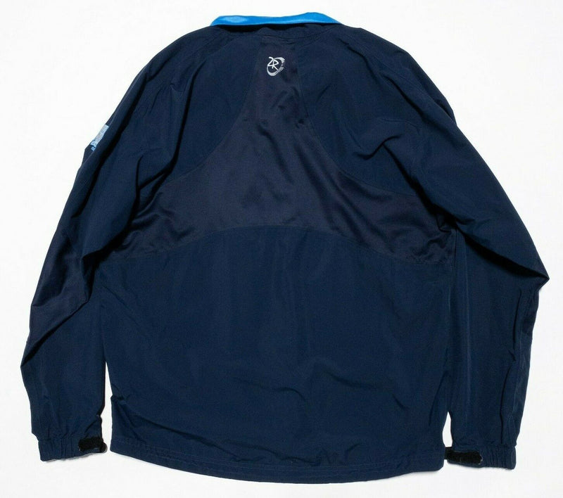 Zero Restriction Jacket Men's Medium Tour Series 1/4 Zip Jacket Wind Rain Navy