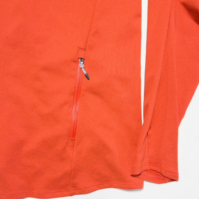 Adidas Boston Marathon 2018 Men's Medium Orange 1/4 Zip Running Pullover Jacket