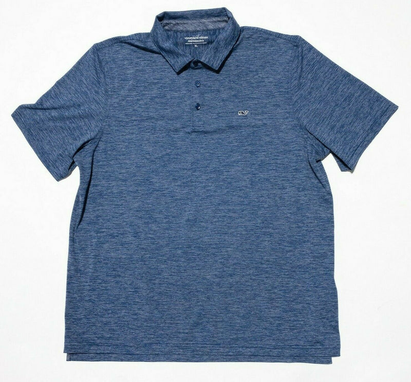 Vineyard Vines Performance Polo XL Men's Shirt Blue Whale Polyester Wicking