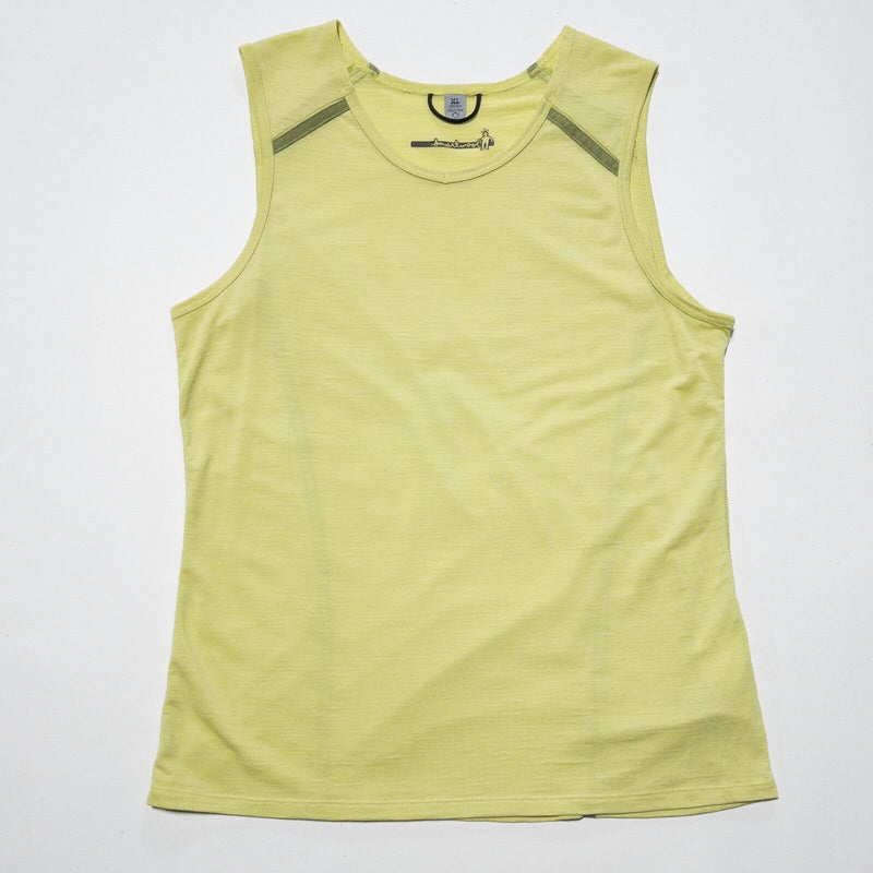 SmartWool Women's Top XL? Sleeveless Lime Green Pocket Merino Wool Hiking Casual