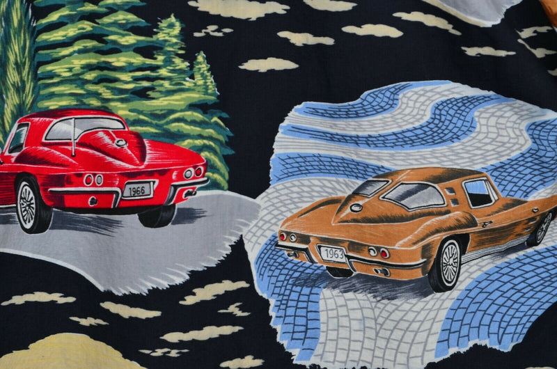 Vtg Reyn Spooner Men's Sz Large American Classics Corvette Cars Hawaiian Shirt