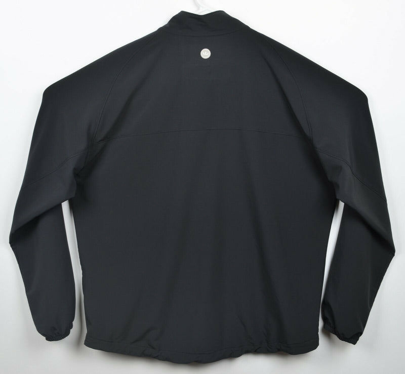 Peter Millar Crown Sport Men's XL Black Full Zip Wind Rain Wicking Golf Jacket