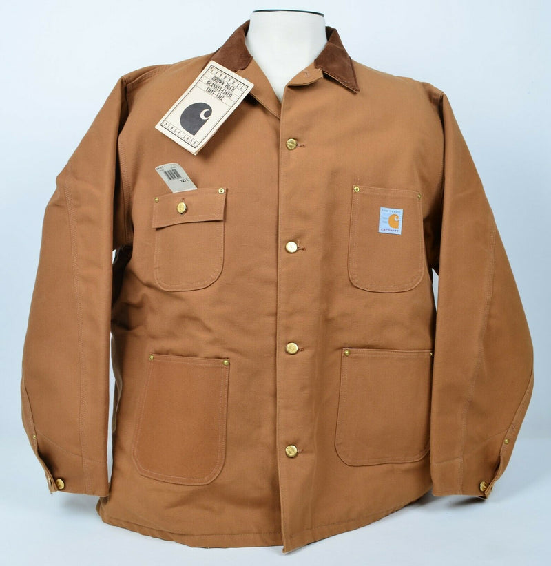 Vtg 1989 Carhartt Men's Sz 50T 2XL Blanket Lined 100 Anniversary Brown Duck Coat