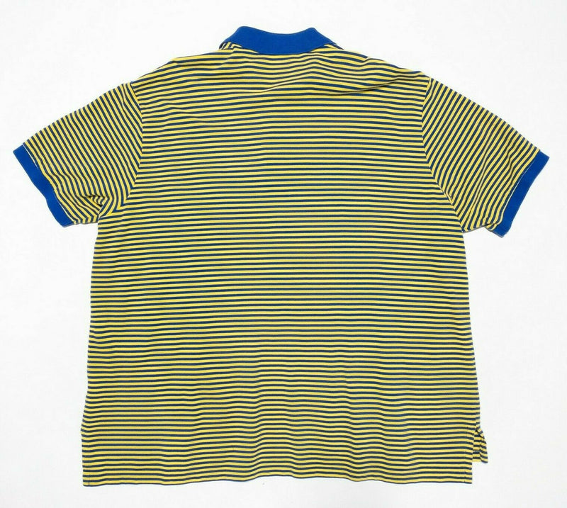 Polo Ralph Lauren 4XB Big & Tall Men's Polo Shirt Blue Yellow Striped 4XL Big