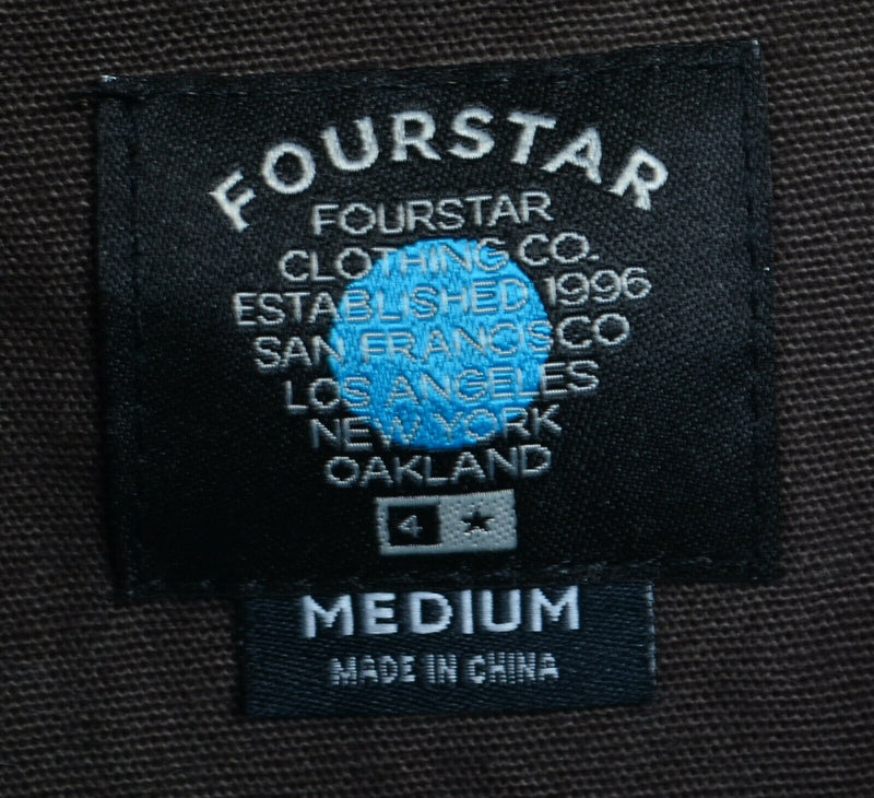 Fourstar Clothing Co. Men's Medium Snap-Front Hoodie Skateboarding Shirt Jacket