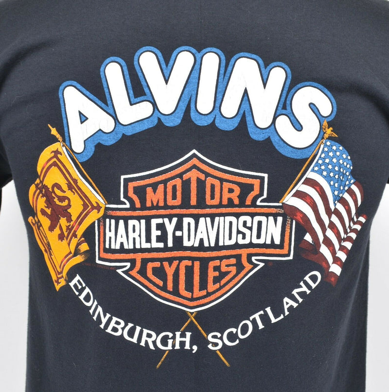 Vintage 1988 Harley-Davidson Men's Sz Large Eagle Sunrise Scotland 50/50 T-Shirt