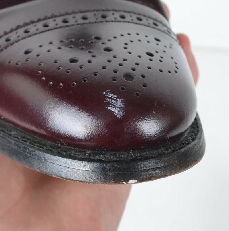 Allen Edmonds "Sanford" Men's Sz 8.5D Burgundy Leather Cap Toe Dress Shoes