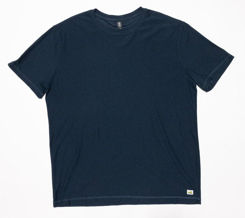 Vuori T-Shirt XL Men's Crewneck Short Sleeve Solid Navy Blue Wicking Stretch