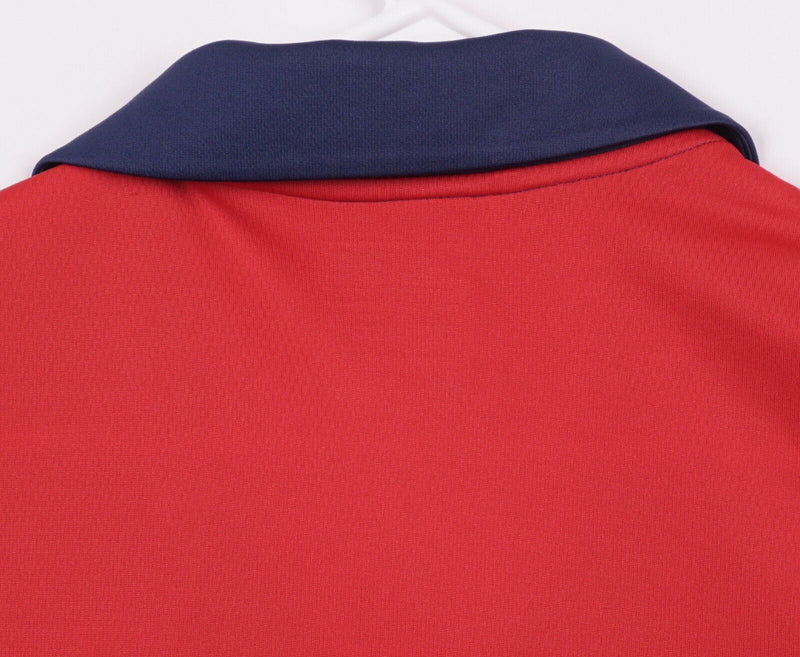 Adidas Climacool Men's Sz XL Red Blue Striped US Open Erin Hills Golf Polo Shirt