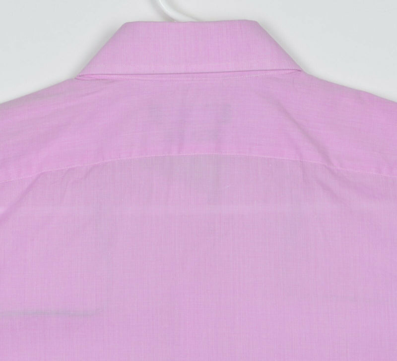 Ralph Lauren Black Label Men's Sz 15 Tailored Fit Pink Made In Italy Dress Shirt