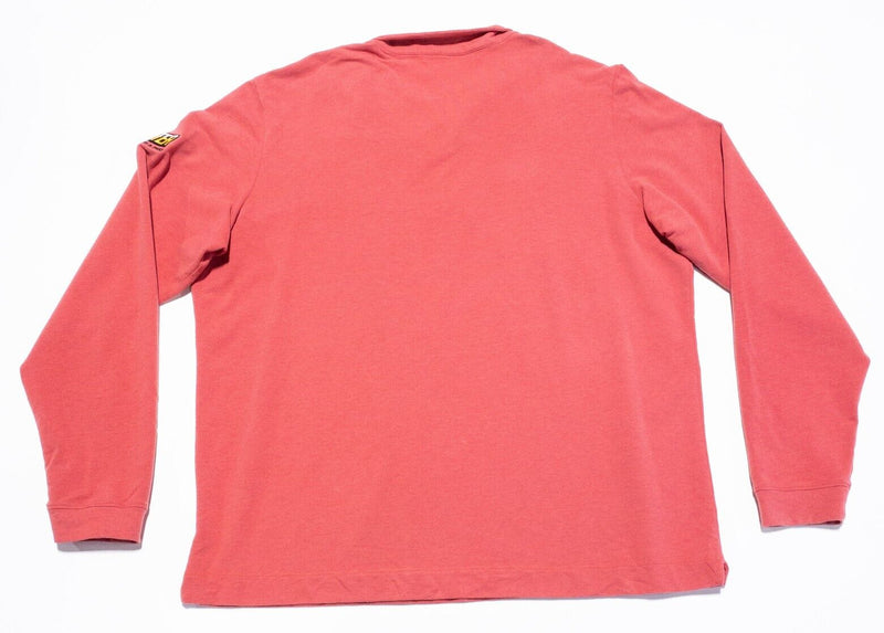 Peter Millar Sweater Men's Fits XL 1/4 Zip Pullover Sweatshirt Golf Coral Pink
