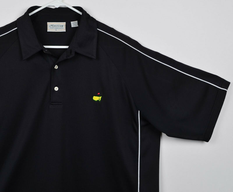 Masters Performance Men's XL Black Polyester Augusta National Golf Polo Shirt