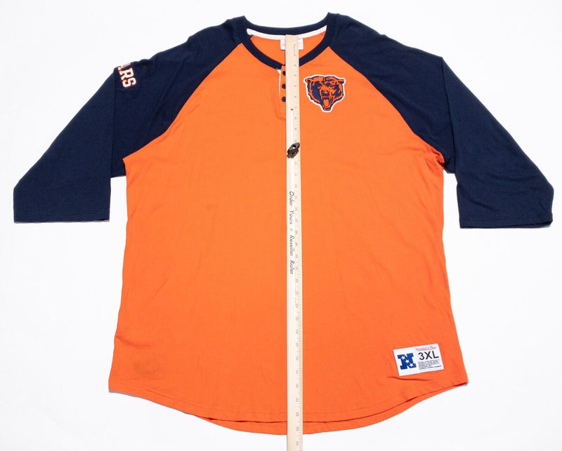 Chicago Bears Mitchell & Ness Raglan T-Shirt Men's 3XL Throwback Orange Blue NFL