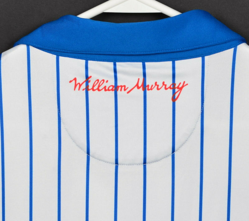 William Murray Men's 2XL Chicago Cubs This Is The Year Striped Wicking Golf Polo