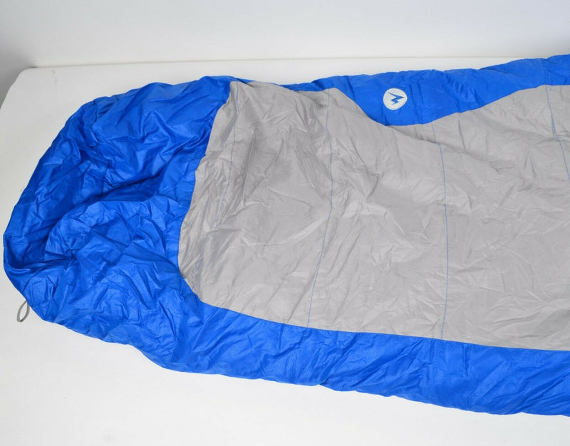 Marmot Trestles 15 Large Long Cold-Weather Mummy Sleeping Bag 15F/-9C Blue Gray
