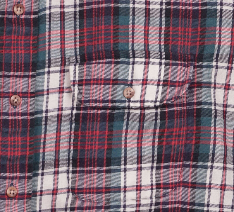 Lands' End Men's XL Landsweave Cotton Wool Blend Tartan Plaid Flannel Shirt