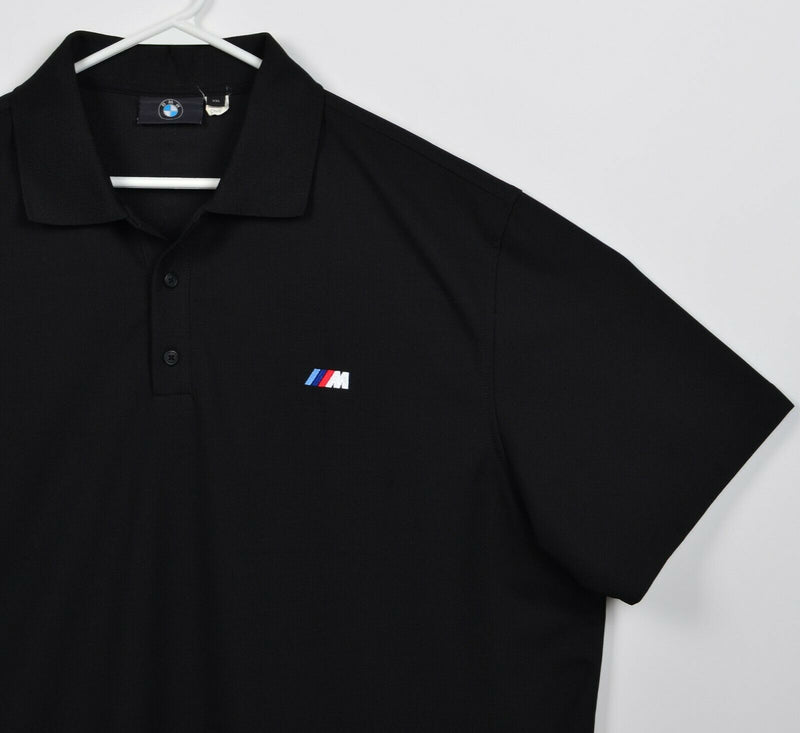 BMW M Series Men's 2XL Solid Black M3 Logo Short Sleeve Wicking Polo Shirt