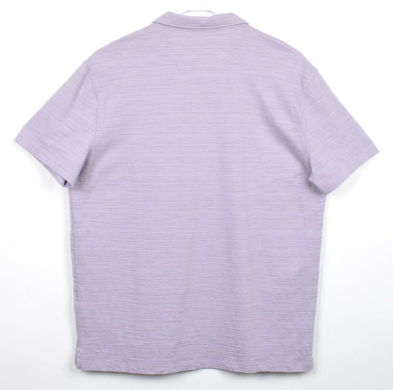 John Varvatos USA Men's Large Lavender Purple Three Stars Embroidered Polo Shirt