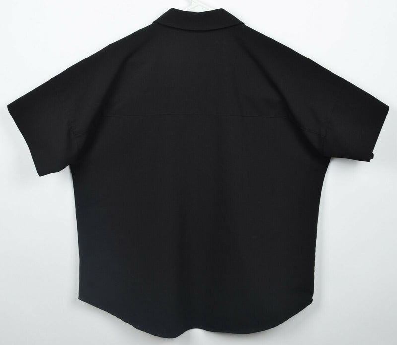 FIGS Technical Collection Men's Large Scrubs Collared Solid Black Shirt
