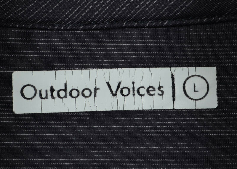 Outdoor Voices Men's Large 1/4 Zip Black Athlesiure Lightweight Activewear Top