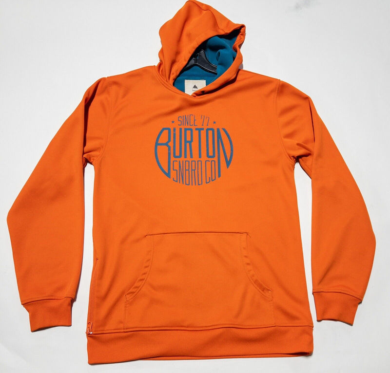 Burton Hoodie Men's Large DryRide Crown Bonded Pullover Orange Mountain Logo