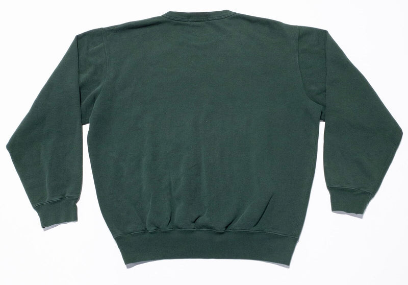 Vintage Polo Ralph Lauren Sweatshirt Men's Medium 90s Preppy Dark Green Logo