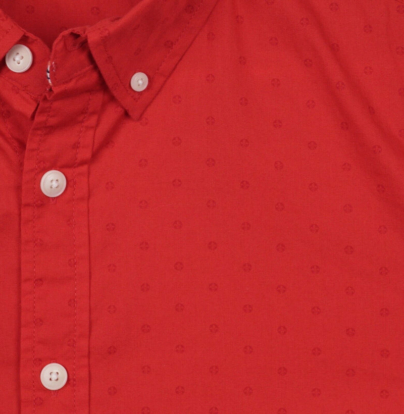The Normal Brand Men's Sz Medium Red Polka Dot Short Sleeve Button-Down Shirt