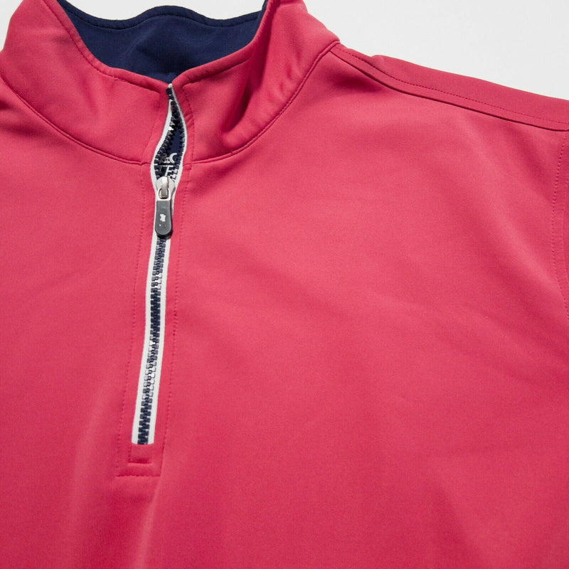 F & G Tech Men's XL Pink/Red Fairway & Green Wicking 1/4 Zip Golf Jacket