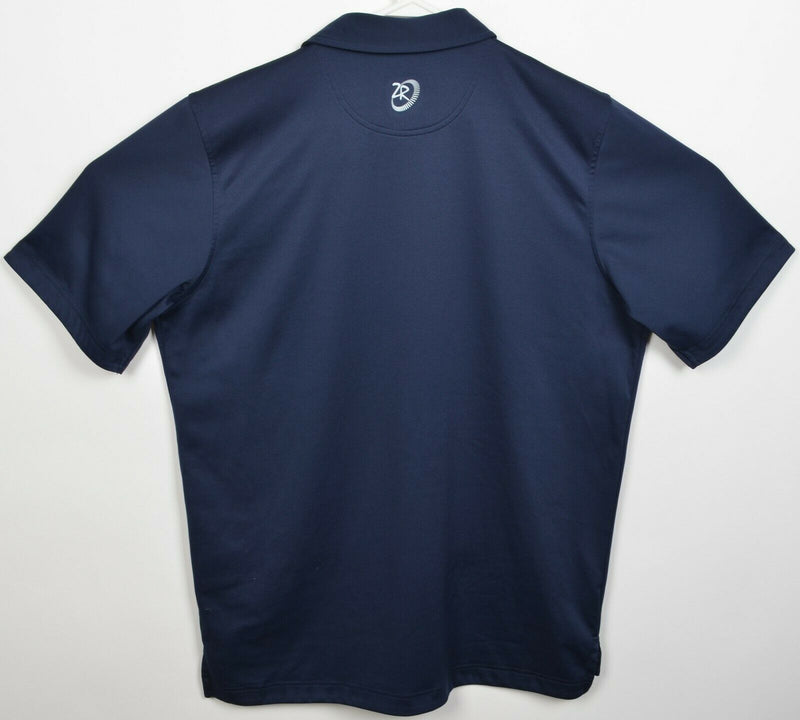 Zero Restriction Tour Series Men's Large Solid Navy Blue Wicking Golf Polo Shirt