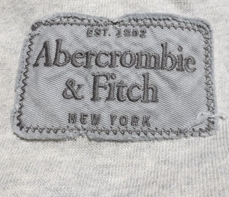 Abercrombie & Fitch Muscle Hoodie Men's Medium Full Zip Gray Fleece Vintage Y2K