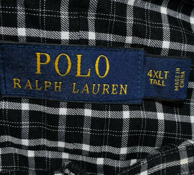 Polo Ralph Lauren Big Tall Men's 4XLT Shirt Long Sleeve Black Check Pony Tall