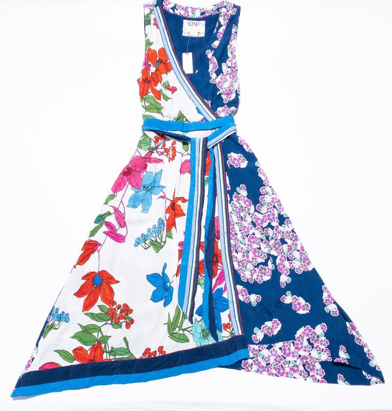 Anthropologie Maeve Botanica Dress Women's 10 Midi Belted Floral Multicolor Boho