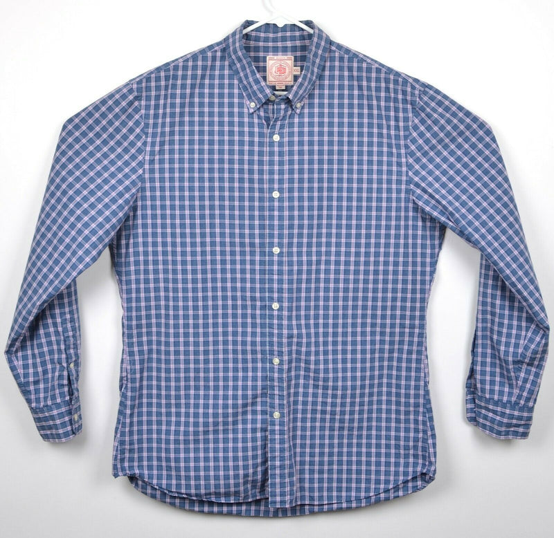 J. Press Men's Sz 2XL Blue Pink Plaid Trunk Club Long Sleeve Button-Down Shirt