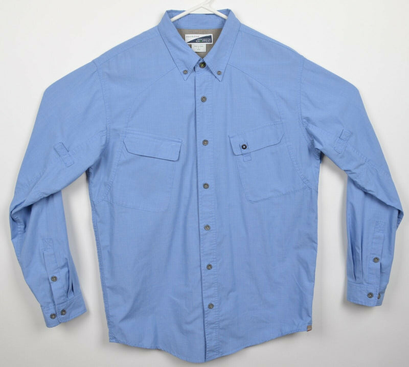 ExOfficio Insect Shield Men's Large Vented Blue Outdoor Fishing Repellant Shirt