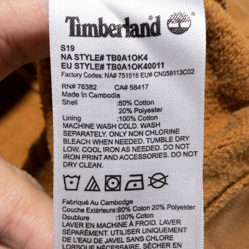 Timberland Core Hoodie Men's XL Logo Pullover Sweatshirt Wheat Tan Long Sleeve