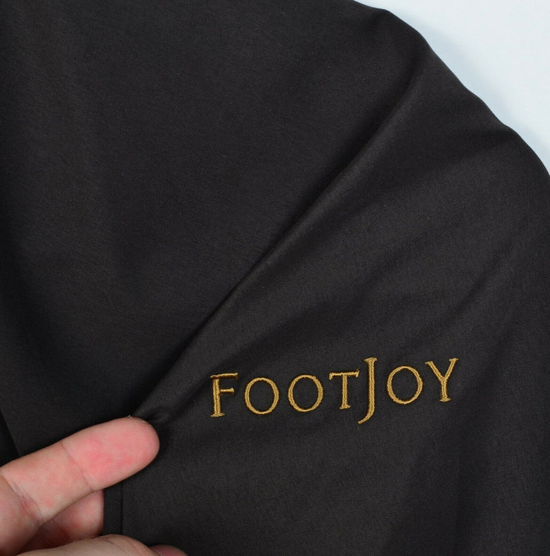 FootJoy Men's Large Ritz-Carlton Golf Solid Black Pullover Windbreaker Jacket