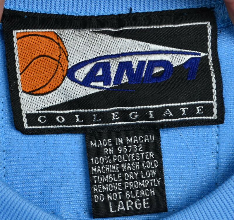 Vtg 90s North Carolina Men's Sz Large And1 Collegiate Basketball Shooting Shirt