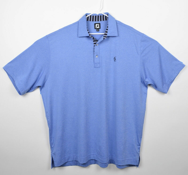 FootJoy Men's Sz 2XL Heather Blue FJ Performance Golf Polo Shirt