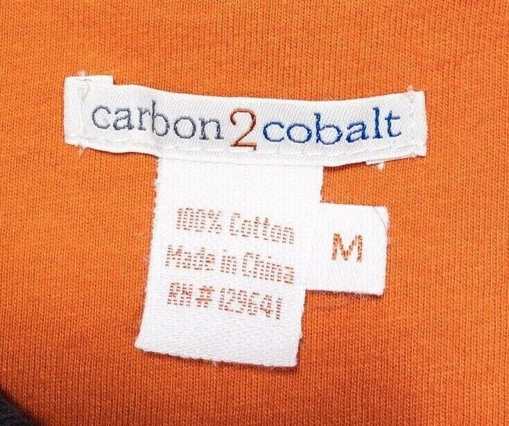 Carbon 2 Cobalt Polo Medium Men's Shirt Gray Orange Double-Layer Short Sleeve