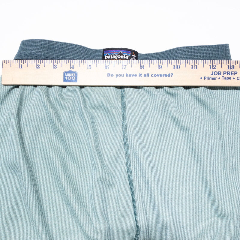 Patagonia Base Layer Pants Set Women L/XL Capilene Midweight Zip-T Green Thermal