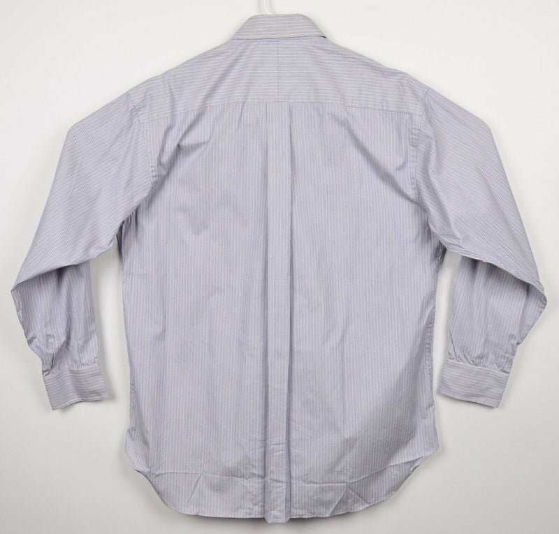 Gitman Bros Men's 16-33 (Large) Multi-Color Striped Button-Down Shirt