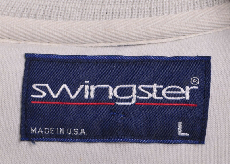 Vintage Miller Lite Mens Large Baseball Style Snap Sweatshirt Swingster Jacket