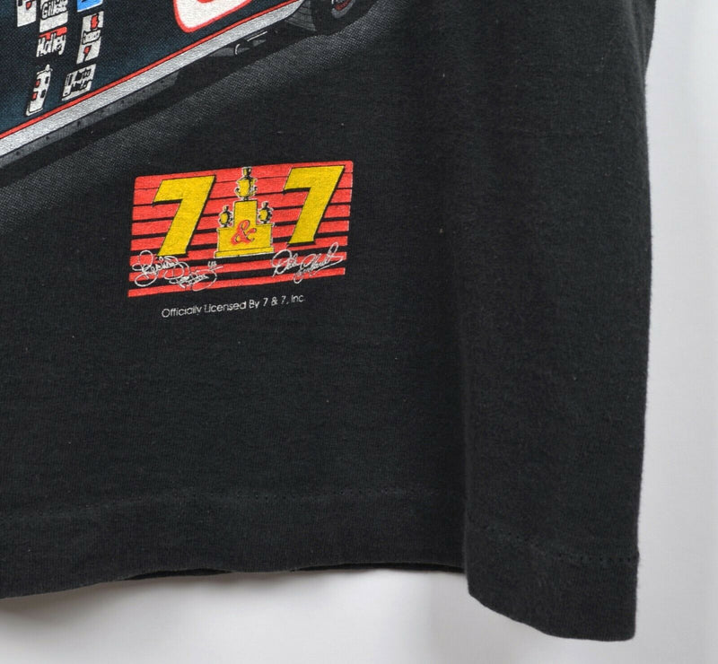 Vtg 90s Earnhardt Petty Men's XL Winston Cup Champions 7&7 NASCAR T-Shirt
