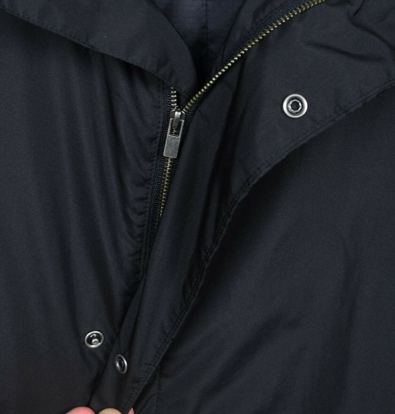 Club Monaco Men's Medium Lightweight Solid Black Trench Raincoat Jacket