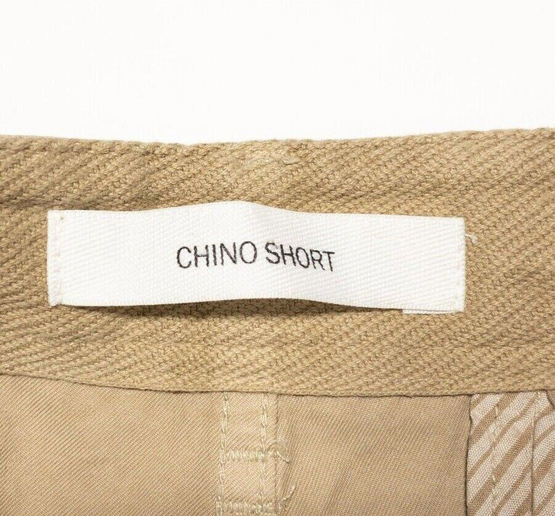 Billy Reid Chino Shorts 30 Men's Khaki Brown Tan 8" Inseam Cotton