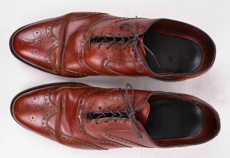 Allen Edmonds Men's 14 D Oxford Wing Tip Brown Leather Shoes