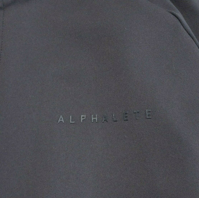 ALPHALETE Full Zip Track Warm-Up Gym Jacket Solid Gray Men's Medium