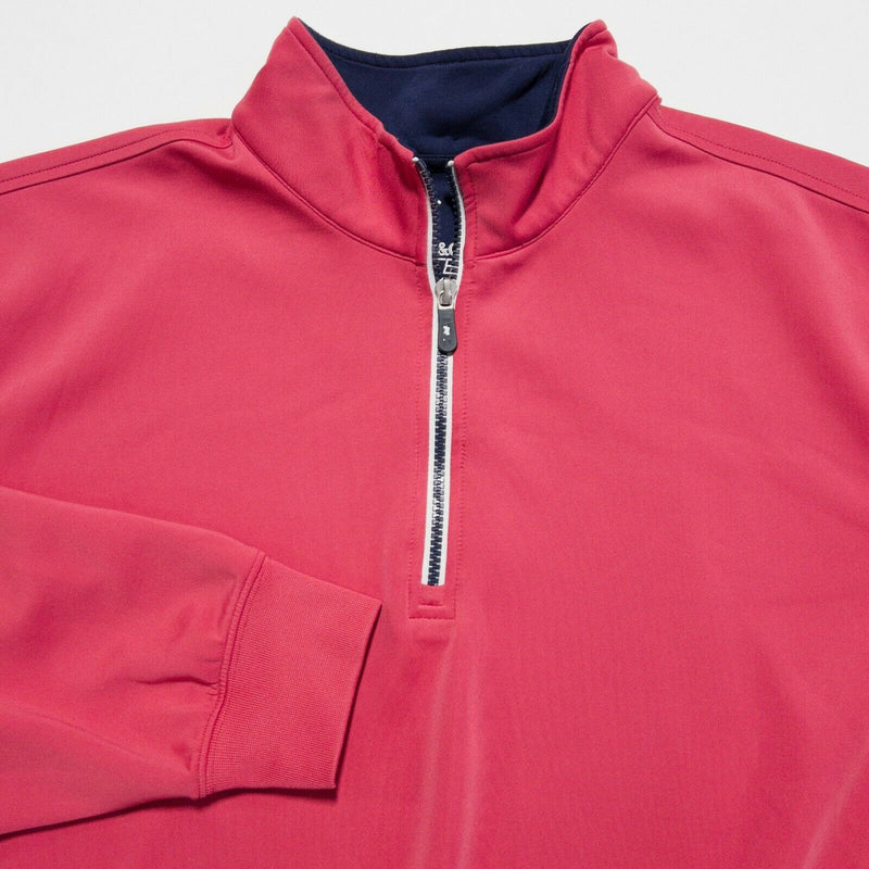 F & G Tech Men's XL Pink/Red Fairway & Green Wicking 1/4 Zip Golf Jacket