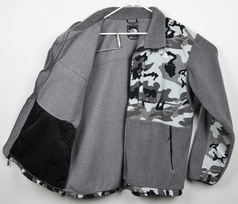 The North Face Men's 2XL Denali Gray Camouflage Polartec Fleece Full Zip Jacket